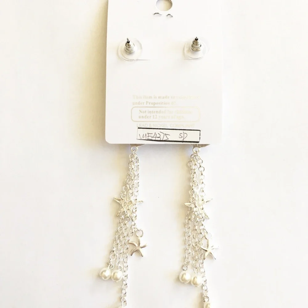 Tropical 🏝 Theme Chain Fringe Statement Earrings
